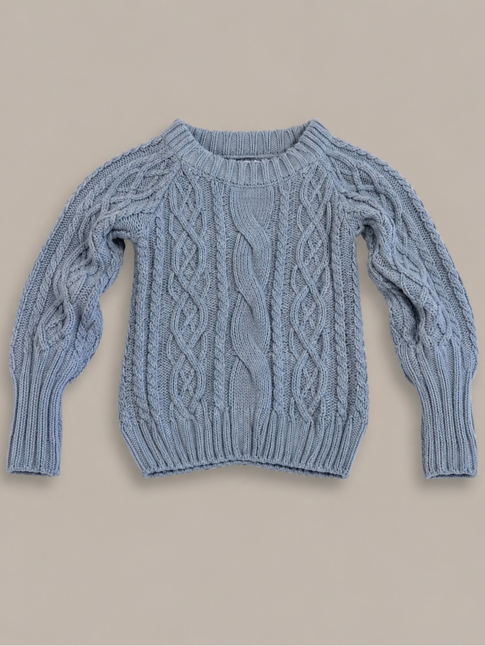 Vici Light Blue Cable Crewneck Sweater